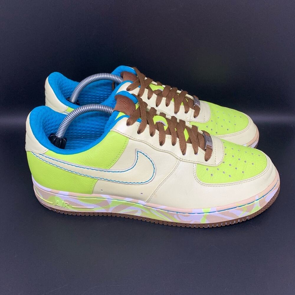 Nike Air Force 1 Premium '07 White Lime Shoes 315186-731 Women's Sz‎ 12